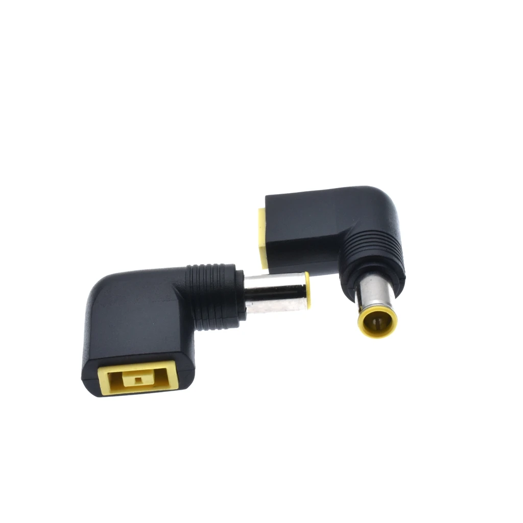 

L Shaped 90 Degree DC Adapter Square Female to 7.9x5.5mm Male DC Power Plug Connector for Lenovo T400 T410 T420 T430 X200 X201