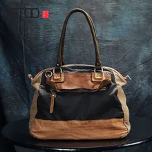 AETOO, оригинальная Мужская Холщовая Сумка, Ретро стиль, сумка-мессенджер, винтажная мужская сумка, Повседневная Вместительная дорожная сумка