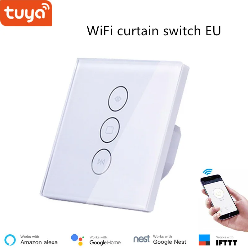 Smart life tuya app control WiFi Curtain switch EU/UK ...