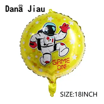 

GAME ON boy HAPPY BIRTHDAY party balloon outer space astronaut foil baloon decorate Planet explore partner holiday toy