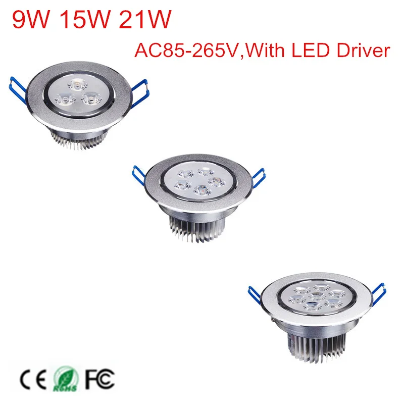 9W 15W 21W led downlight