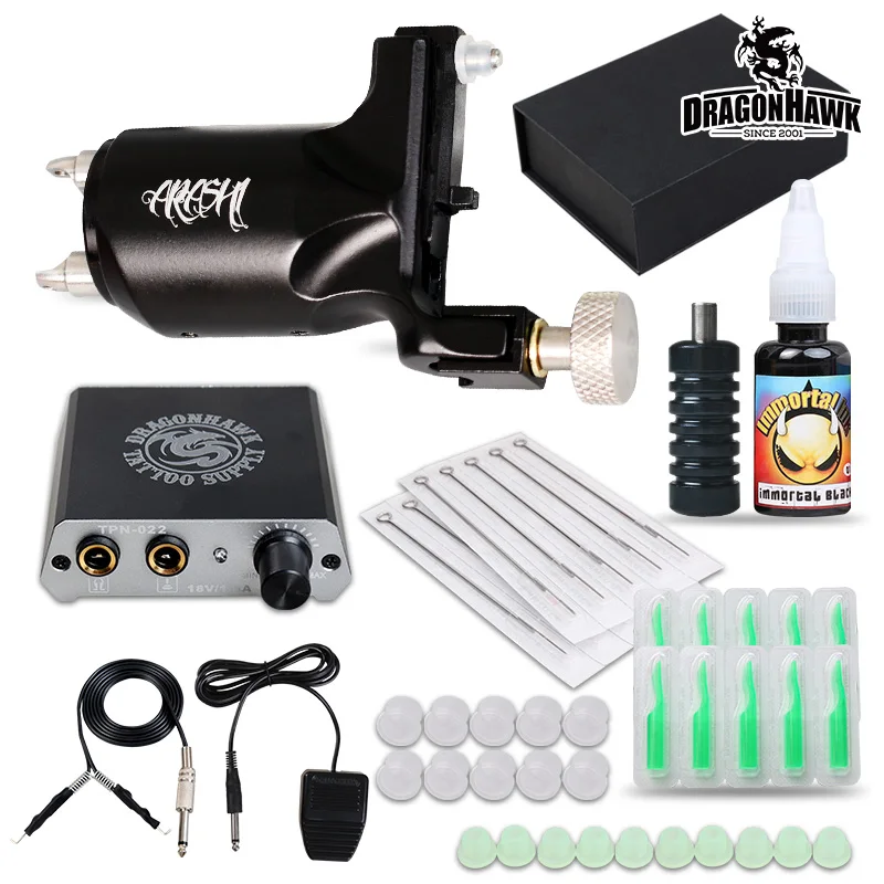 

ARASHI Tattoo Kit Material Space Aluminum Liner Shader Motor Rotary Machine