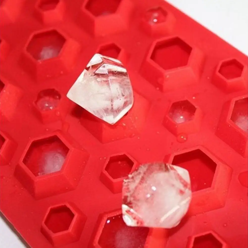 

New 3d Diamonds Gem Cool Ice Cube Chocolate Soap Tray Mold Silicone Fodant Moulds Ice Cream Tools