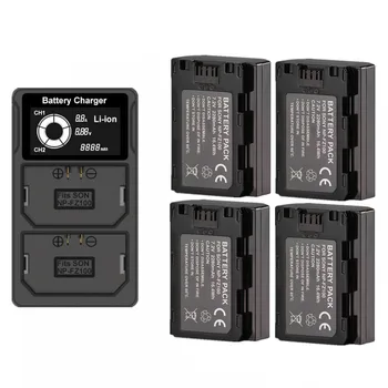 

4pcs 2280mAh NPFZ100 NP FZ100 Battery camera+LED Dual USB 2Slots Charger for Sony NP-FZ100 BC-QZ1 Sony a9 a7R III a7 III ILCE-9