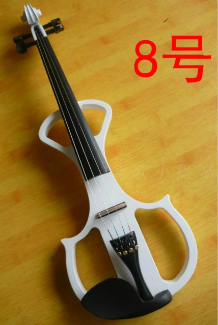 Cheap N8 High quality white color electric violin 4/4 violin handcraft violino Musical Instruments violin Brazil Wood bow