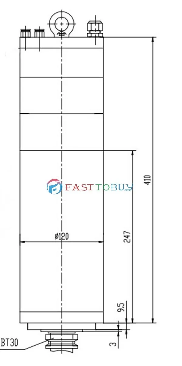 Новый 5.5kw 3.9nm 380 В 12a 600 Гц 18000 об./мин. УВД шпинделя Двигатель 120td18z5. 5a (380 В)