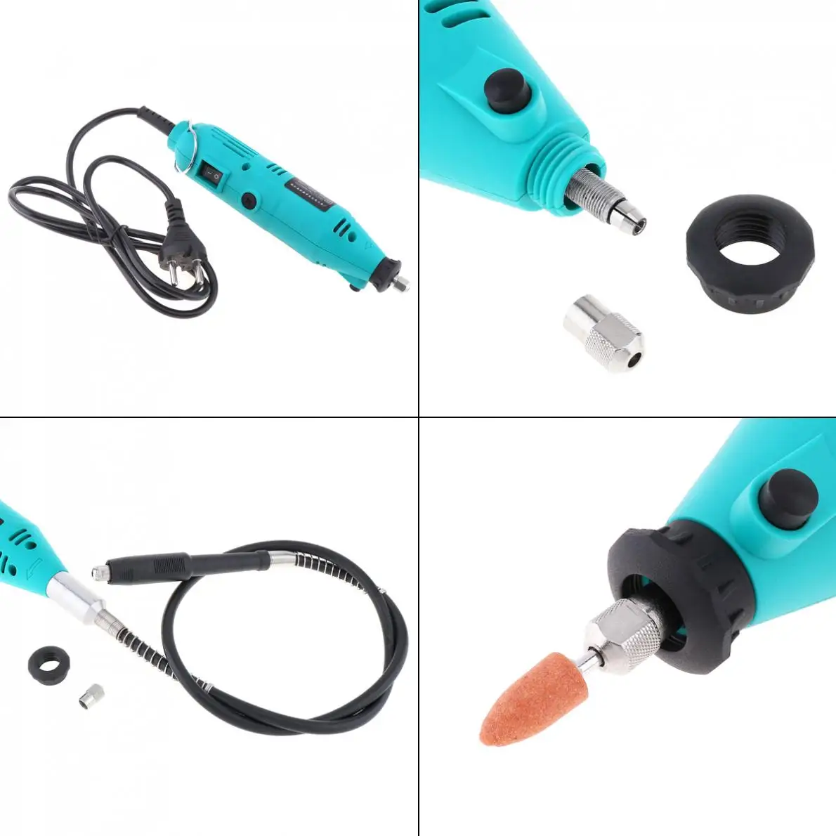 

100pcs/set 110 / 220V Electric Grinding Machine Combination Tool with Plastic Box and Long Straight Handle