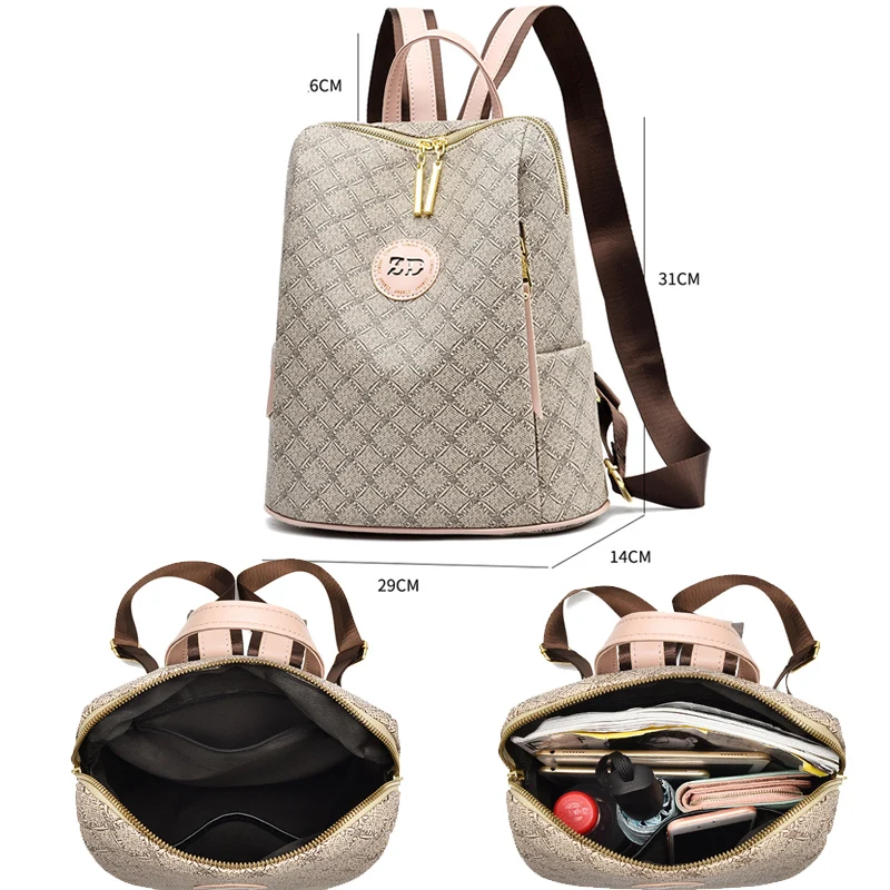 US $29.56 2020 Backpacks Women Backpack Leather Female Shoulder Bag Waterproof School Bags For Girls Sac Travel Rucksack Mochila