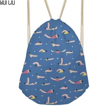 Сумка на шнурке женская спортивная сумка с рисунком для девочек, пляжная сумка с героями мультфильмов, милый студенческий пакет, туристический подарок Bolsos