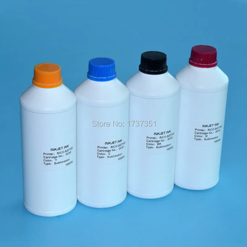 

4Color*1000ML/PC GC31 Transfer Sublimation Ink for Ricoh e2600 e3300 e3300n e3350n e5050n e5500 e5550n e7700 gx7500 Printer