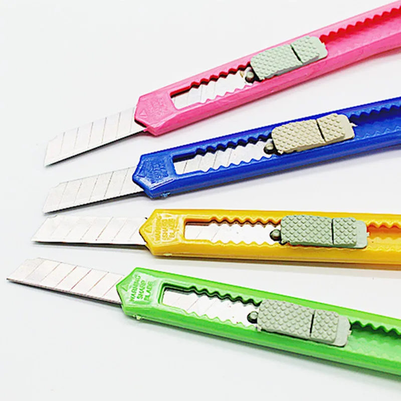 4pcs/lot Utility knife Plastic shell knife school office utility knife