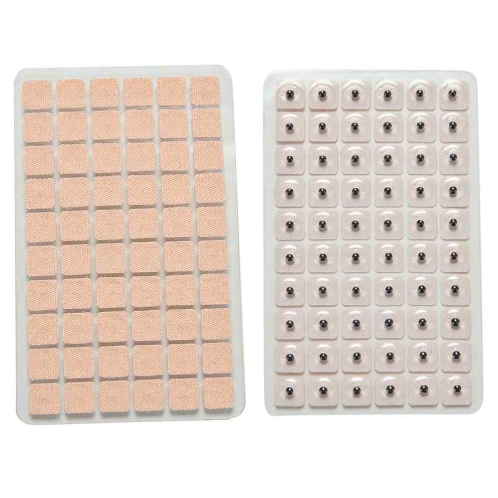 600 pcs/lot relaxace ušima nálepky akupunktura jehla ucho vaccaria semen ucho masáž auricular-paster tisk semen