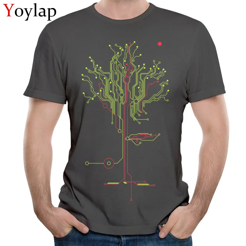  Dominant Casual T Shirt Round Neck 100% Cotton Tree of tomorrow Mens Tops Tees Short Sleeve Summer Casual Tee Shirts carbon