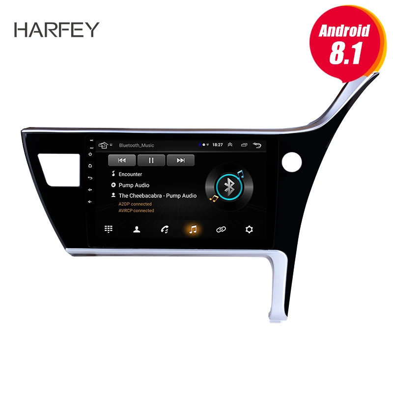 Автомобильный мультимедийный плеер Harfey 2Din 10 1 дюйма Android 9 для Toyota Corolla 2017 RHD Wi Fi с