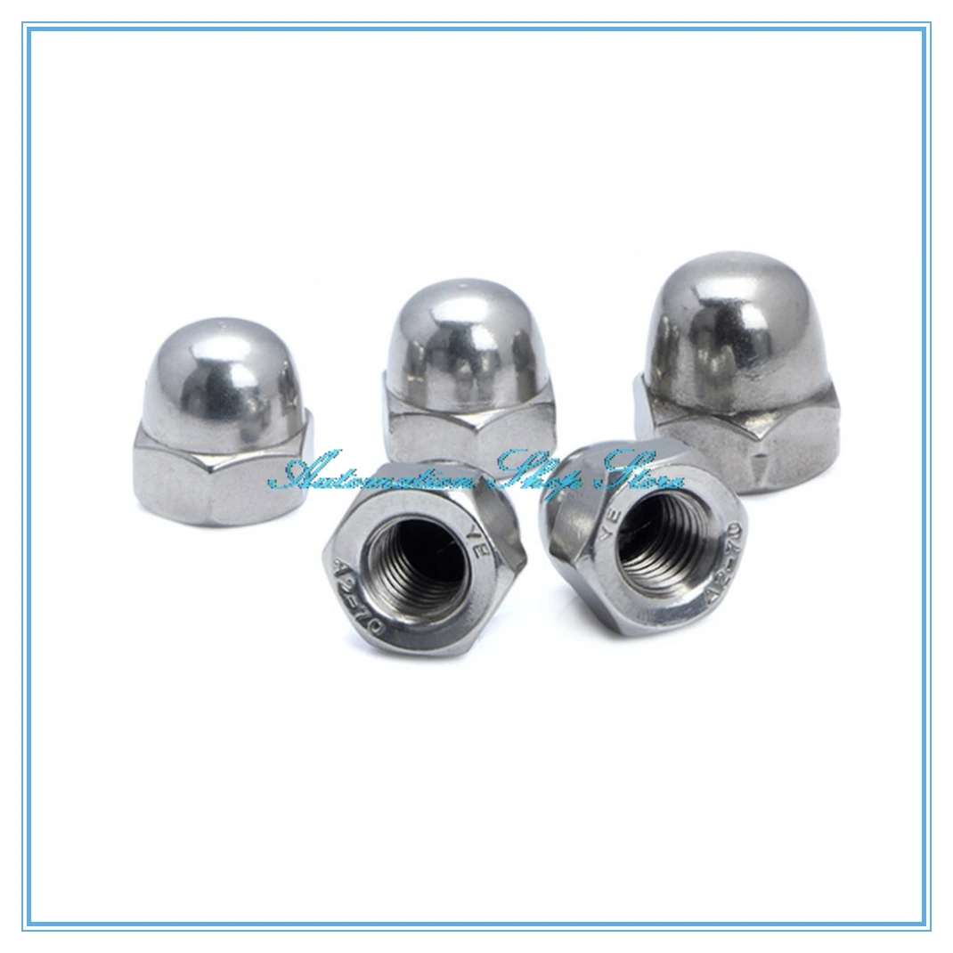 

10pcs/lot Metric thread M3 M4 M5 M6 M8 304 Stainless Steel Cap Nuts