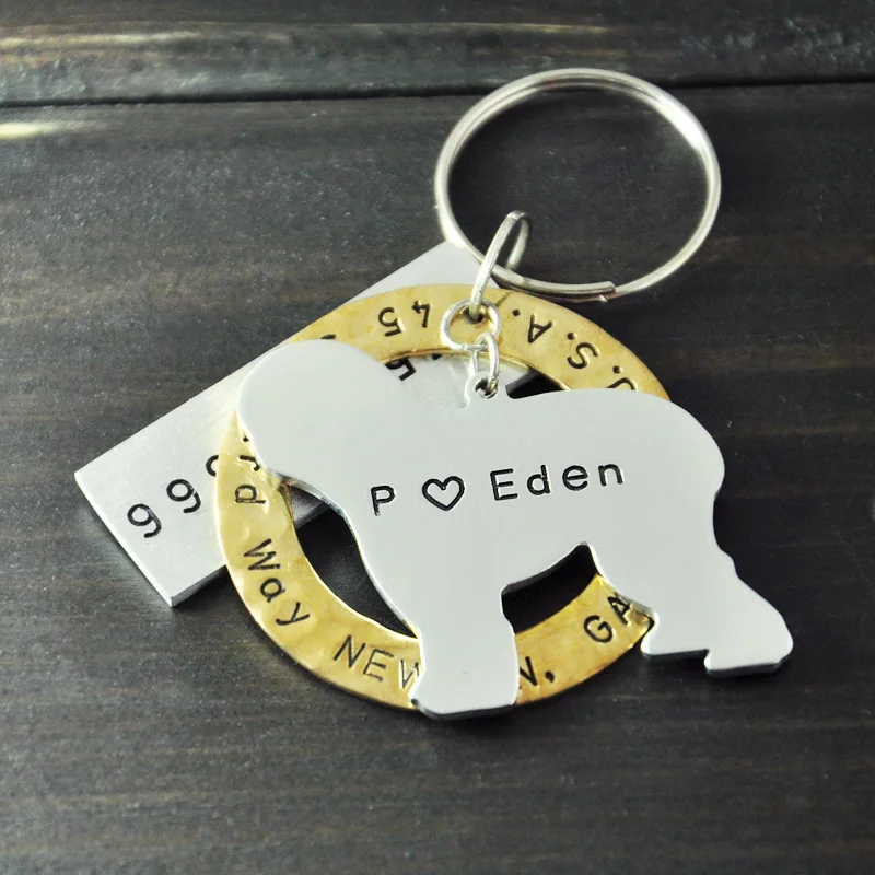 

Personalized Chow Chow Dog Tag, Hand Stamped Pet ID Tag, Customized Name Pet Dog Tag, Alloy Pet Jewelry