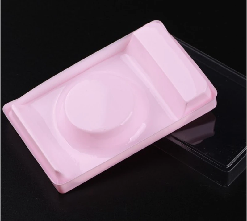 50 шт упаковочная коробка для ресниц круглая пластиковая пачка ресниц коробка прозрачная крышка розовый набор ренсиц оптом