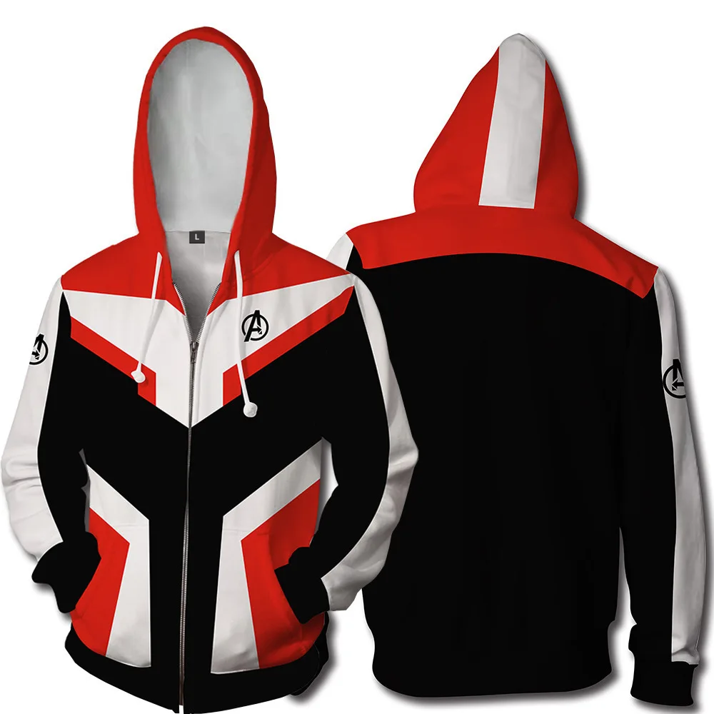 

Hoodie Cosplay Avengers Endgame Quantum Realm Sweatshirt Jacket Advanced Tech Costumes Avengers End Game Hood Superhero Hoodies