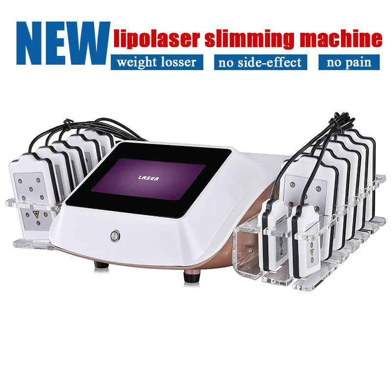 US $702.00 14 Pads Fat Loss 14080mw 635nm650nm Lipo Laser Cellulite Removal Beauty Body Shaping Slimming Machine
