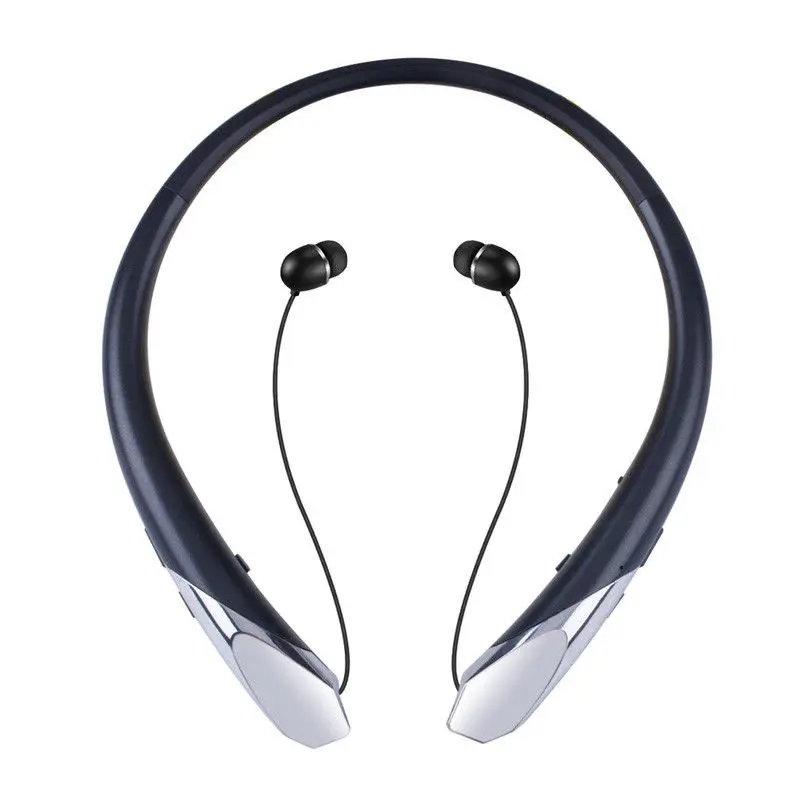 Bluetooth Headset Retractable Earbuds Neckband Sport Headphones