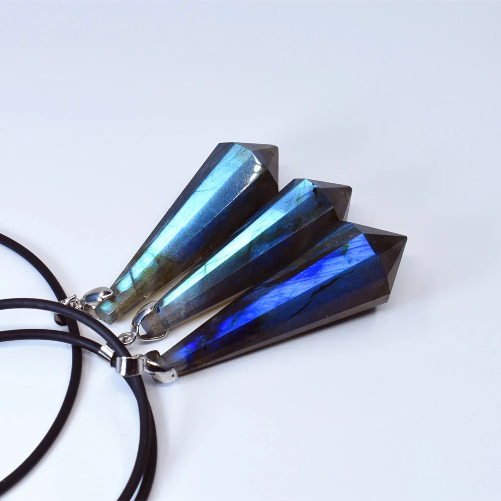 

High quality natural stone moonstone pendant labradorite Six-pointed star pendulum pendants chakra pendule suspension healing