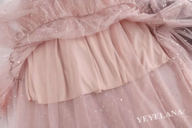 2019 Летняя женская блестящая длинная Тюлевая юбка плиссированная блестящая юбка-пачка юбка звезда юбка в форме Луны трапециевидная сетка с