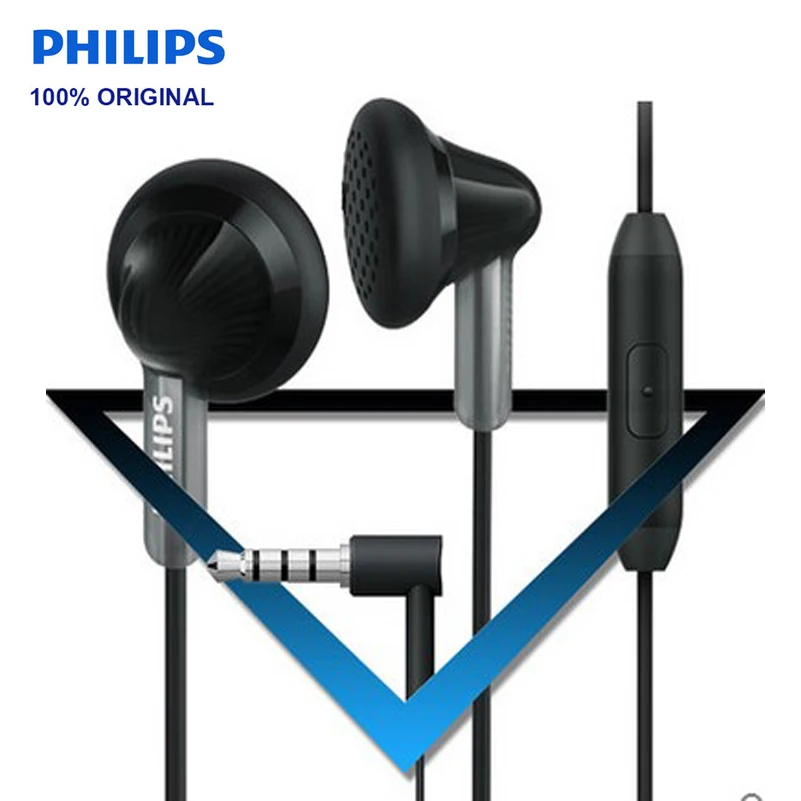 

2018 new Philips SHE3015 earphone Wired Headset Support Microphone Wire Control with 3.5mm Plug for Huawei P10 Smartphone