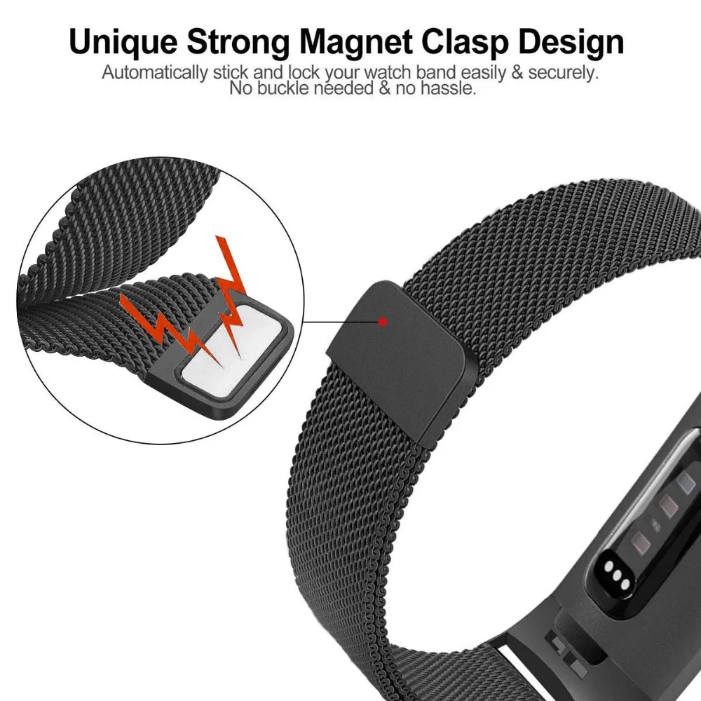 Fitbit Charge 3 Magnetic Steel Strap