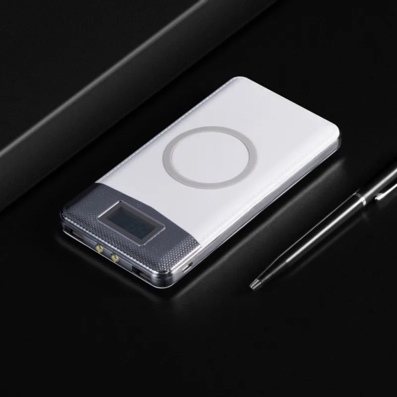 50000 мАч Внешний аккумулятор для телефона Qi Беспроводное зарядное устройство 2 USB lcd светодиодный портативный внешний аккумулятор для Xiaomi samsung iphone XS
