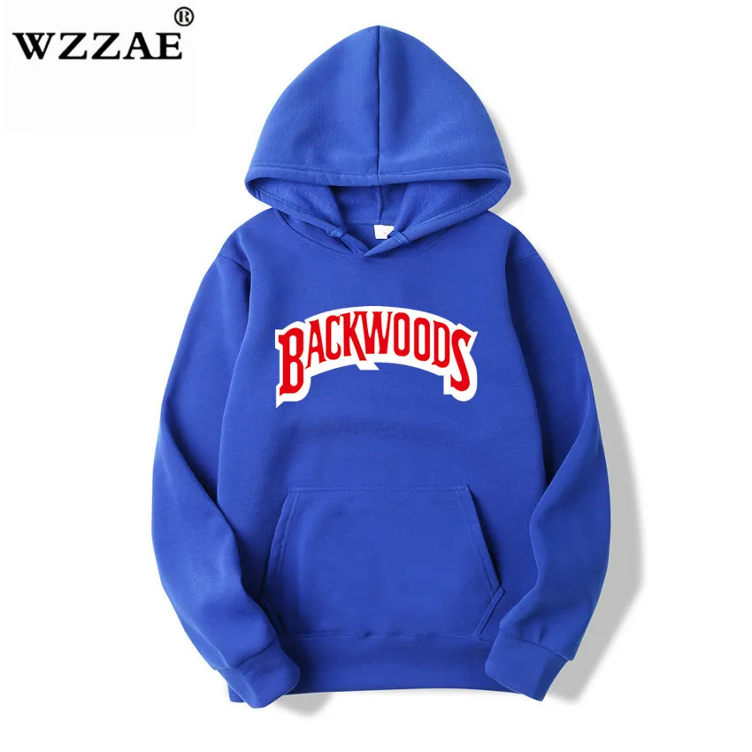 Blue Толстовки с винтовыми манжетами, уличная одежда, Backwoods, толстовка с капюшоном, Мужская модная Осенняя зимняя Толстовка в стиле хип-хоп, пуловер с капюшоном - Цвет: Blue