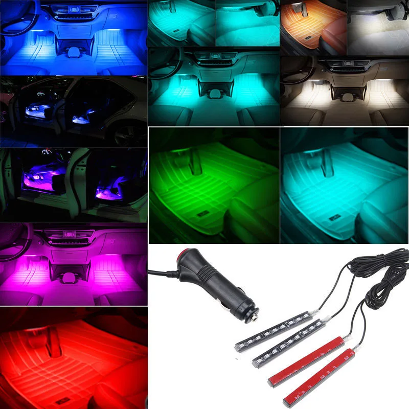 4 in 1 12V Car Interior LED Light Decoration Atmosphere Lamp With