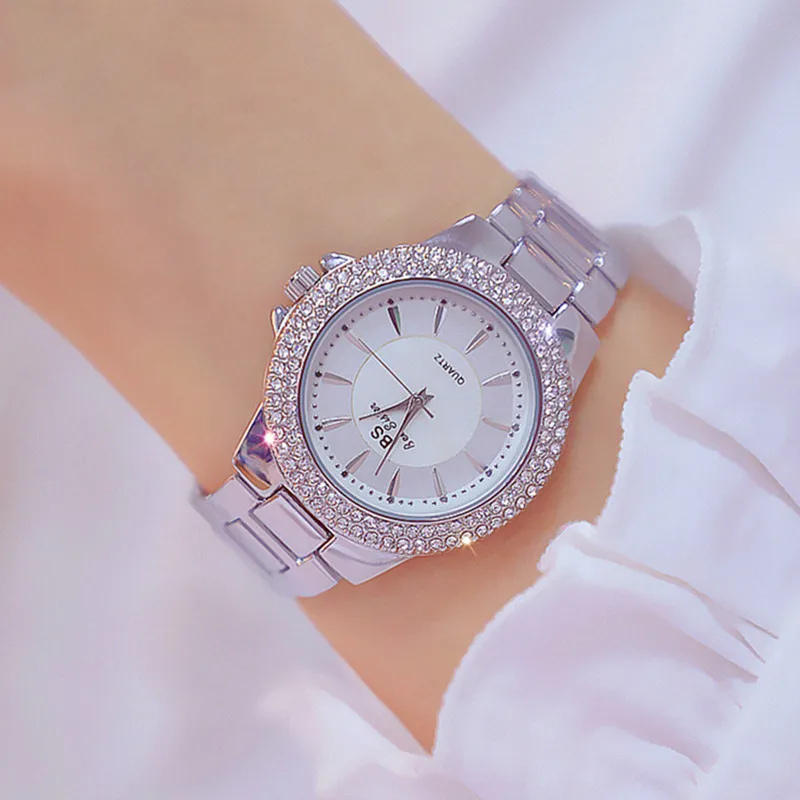 Высококачественные Женские часы-браслет, классические женские повседневные часы из нержавеющей стали с бриллиантами, Женские кварцевые наручные часы, Прямая поставка