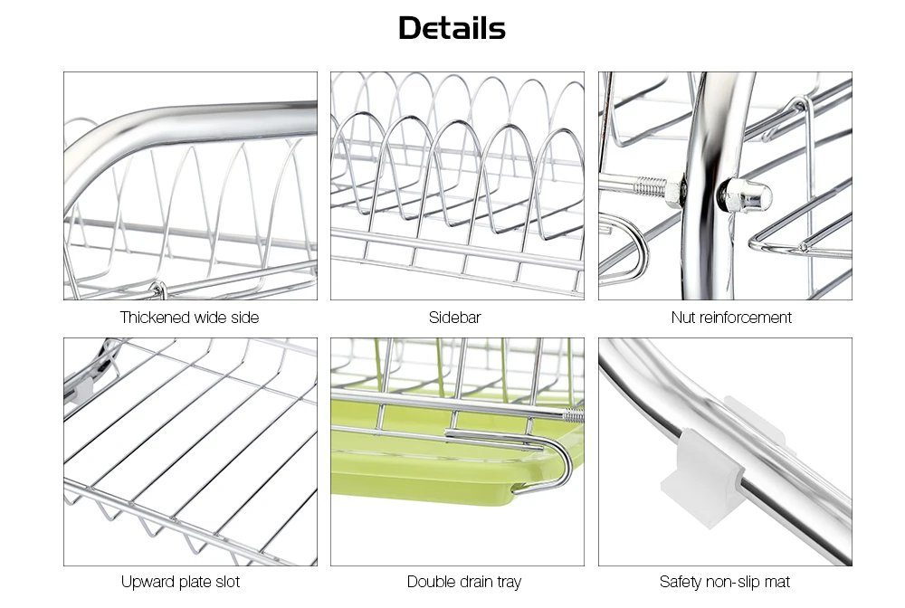 Полка для хранения посуды нержавеющая углеродистая сталь трехслойная подстаканник для кухни