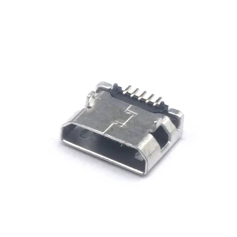 30 шт./лот плоский край DIP 5 Pin Тип B Micro USB разъем Женский плоский ПОРТ Jack Tail Sockect для samsung lenovo huawei zte ect