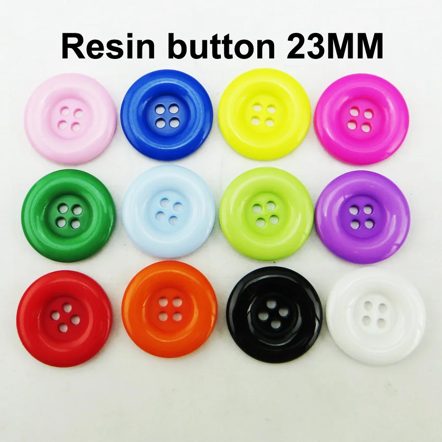 Buy 23mm 40PCS 9colors 4 Holes RESIN clothes buttons