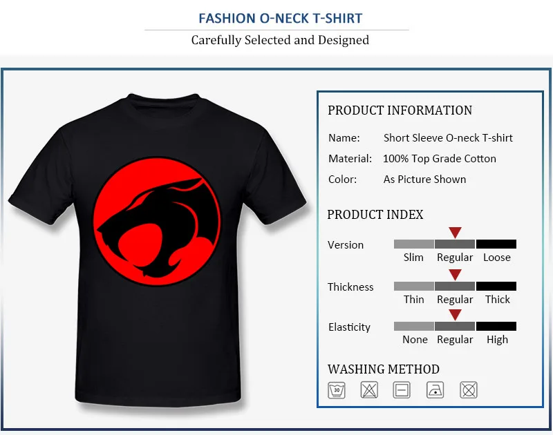 Cotton Mens Short Sleeve T Shirts Birthday Tops Shirt Discount Slim Fit Round Collar Tee-Shirt thundercats Top Quality
