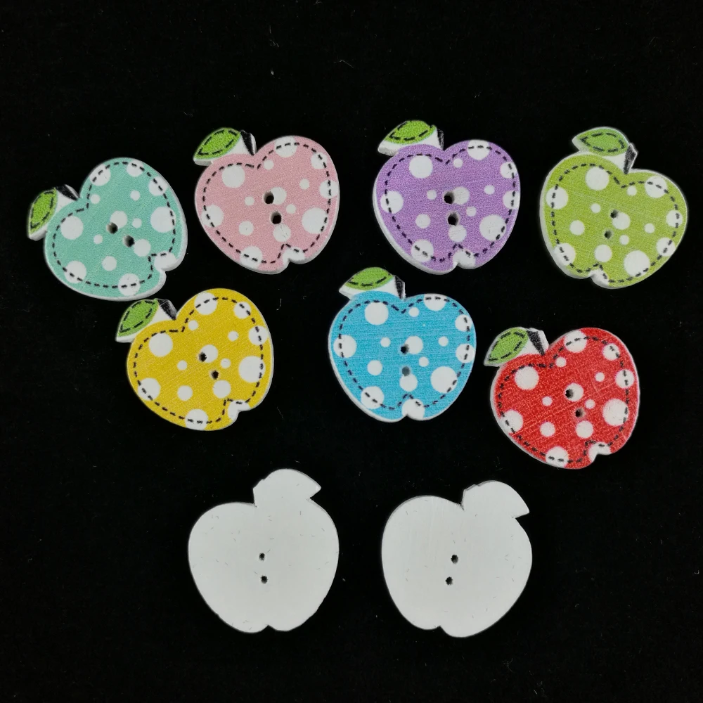 Wood Sewing Button Scrapbooking Mix Random 2 Holes Scrapbook Craft Sewing Accessories Wooden