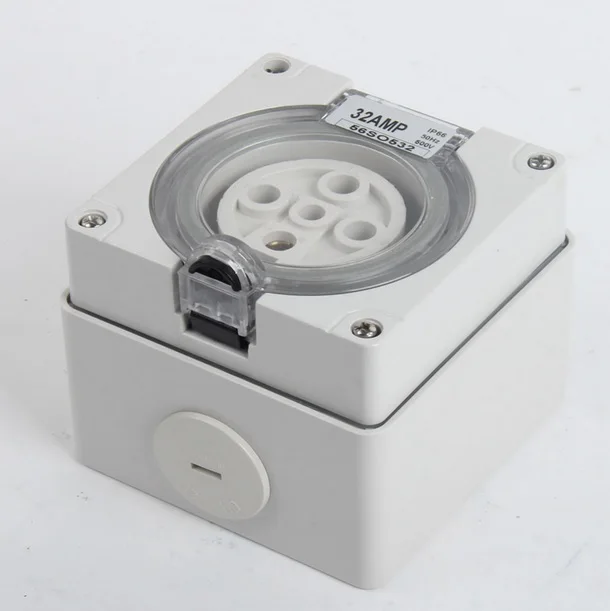 

32 AMP New Zealand 5plugs Outdoor IP66 Waterproof Wall Socket