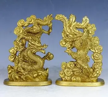 

YM 1015 Pure copper Dragon and Phoenix ornaments Home decoration Arts and Crafts