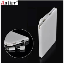 Antirr 6000 мАч Внешний аккумулятор портативное Внешнее зарядное устройство мобильный USB внешний аккумулятор встроенный зарядный кабель