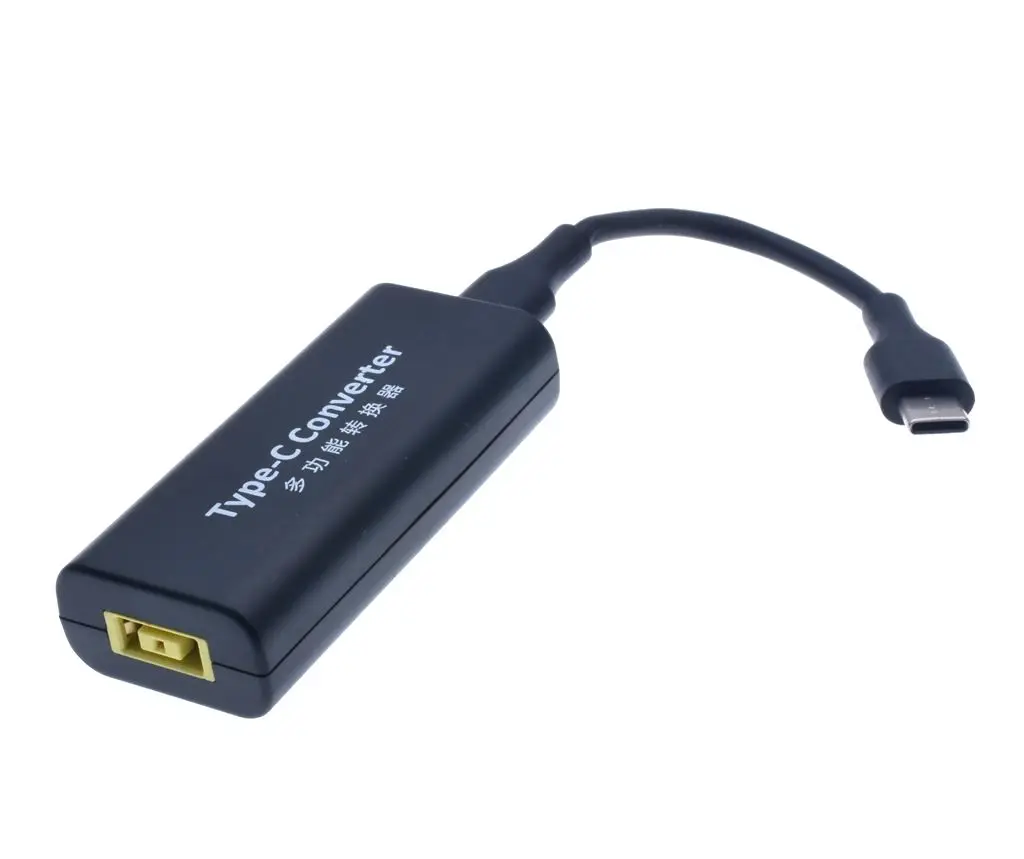 Адаптер питания постоянного тока USB Type C конвертер разъем для ноутбука квадратный
