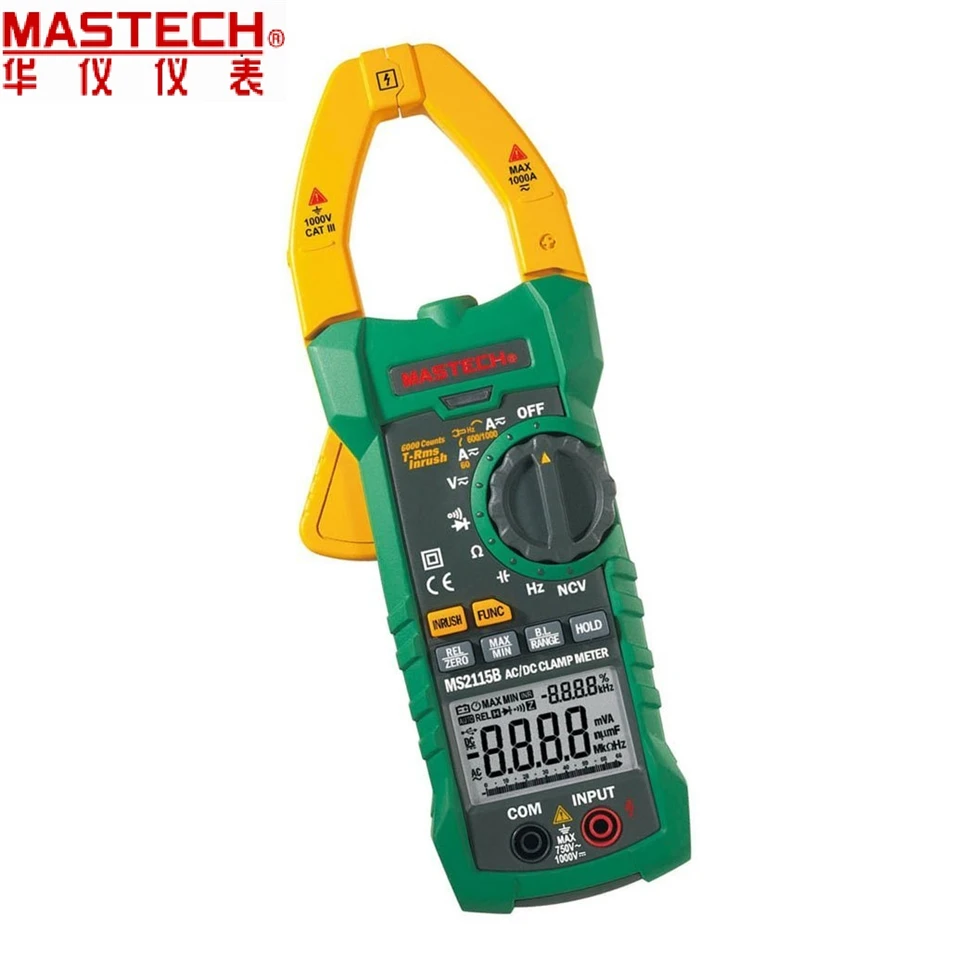 

2017 New MASTECH MS2115B True RMS Digital AC/DC Clamp Meters Capacitance Frequency Tester W/USB Interface & NCV