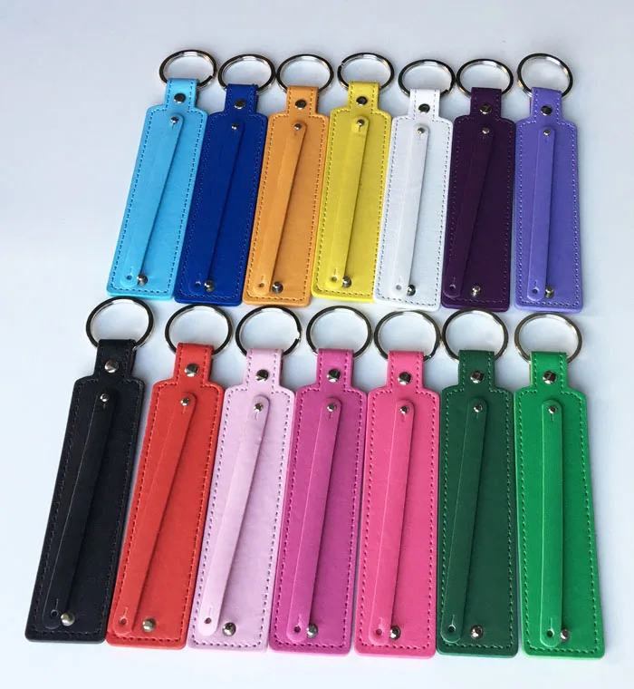 

Free Shipping, 50PCS (8+30)Width*130mm Length PU Leather Key Rings/Key Chains Fit 8mm Slide Charms, 8mm Slide Letters