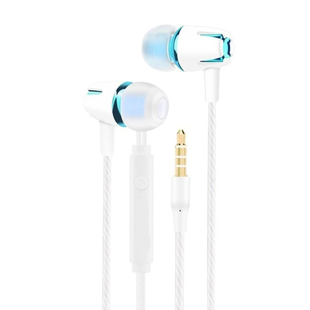 M18 Headphones Metal Bass Sound Running Sports Headphone Wiredn Ear Earplug Headset with Microphone For Android For IOS