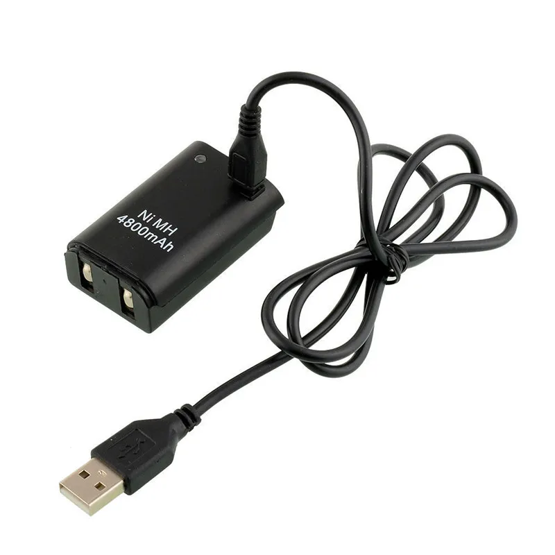 2 X USB Кабель зарядного устройства+ 4800 mAh аккумуляторная батарея для xbox 360 беспроводной контроллер для Microsoft xbox 360 беспроводной контроллер