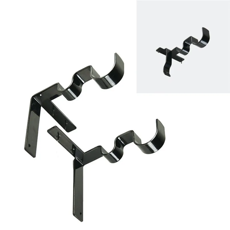 New 1 set Hanger Curtain Rod Holders Tap Right Into Window Frame Curtain Rod Bracket Curtain Accessories Curtain Rod #3d10 (4)