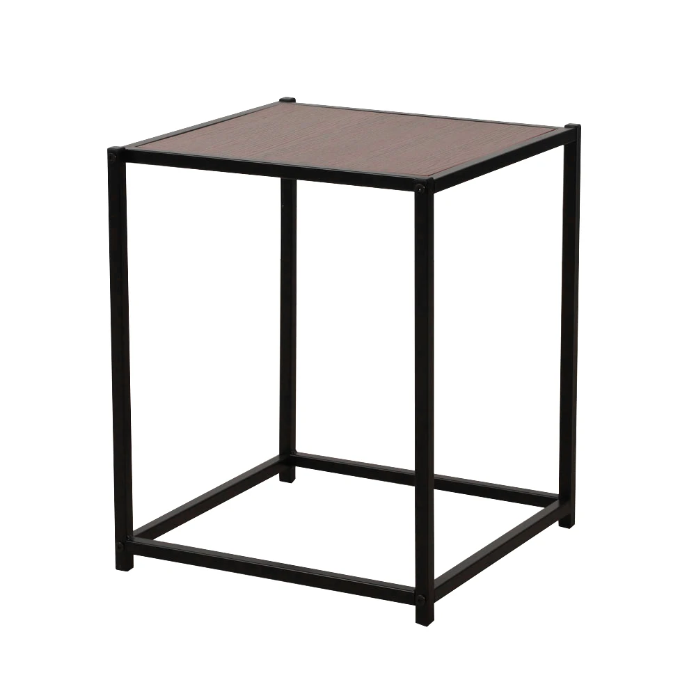 Rustic Metal Frame Veneer Surface Side Table End Table Dropshipping Rustic Metal Frame Veneer Surface Side Table End Table Dropshipping