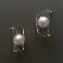 Вечный чудо-глэм, искусственный жемчуг, гео, акриловые серьги-гвоздики, вечерние, топ, корейский стиль, подарок, панк-рок, подиум, редкие, уникальные 3422