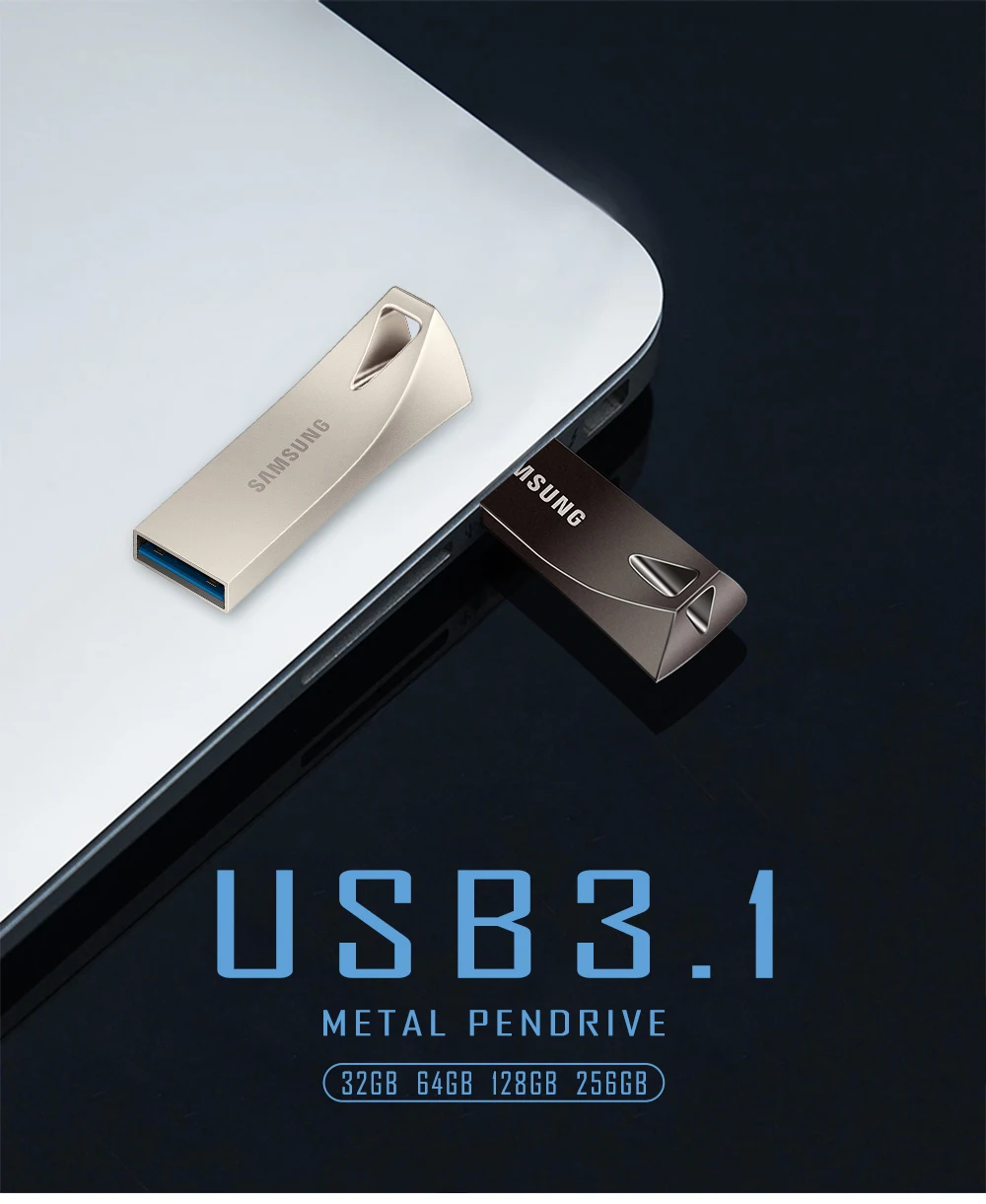 SAMSUNG флэш-накопитель USB 32G 64G 128G 256G USB 3,1 Металлический Мини-накопитель Флешка карта памяти устройство для хранения U диск