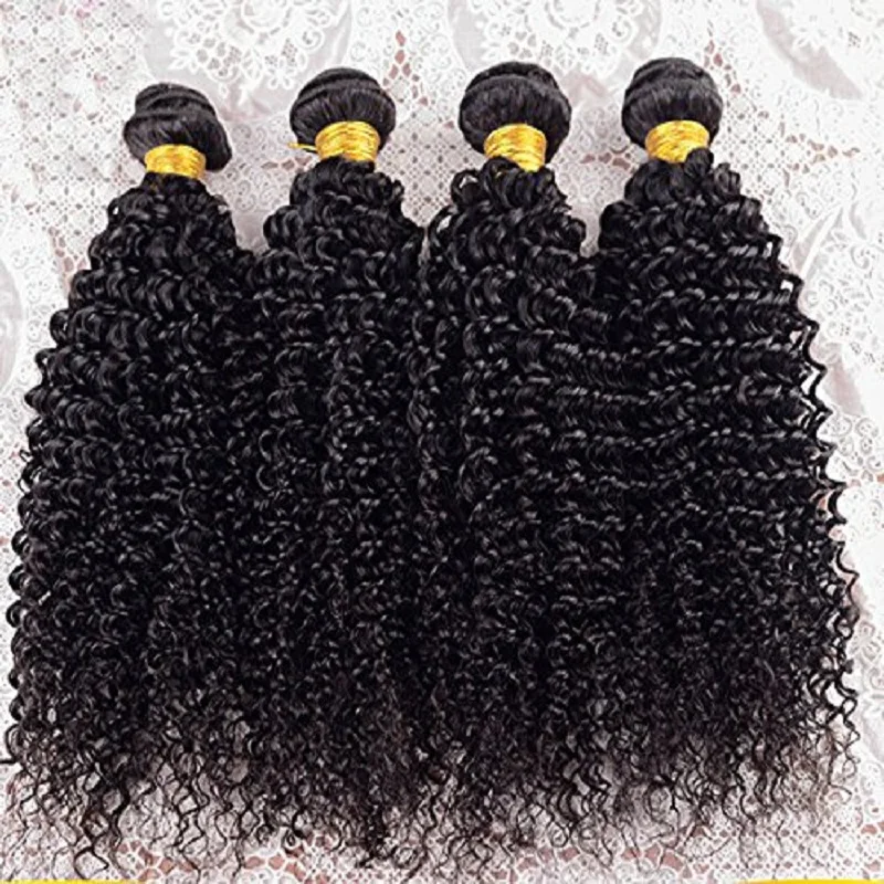 

10"-28" 2 packs/lot 100% soft  brazilian remy hair weft weaving human hair extensions African hair kinky curly